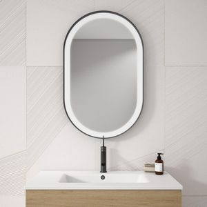 Adema Vygo badkamerspiegel – Spiegel – Met verlichting – 50x80.6x6 cm – ovaal