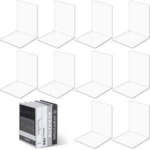 10 Stuks Transparante Acryl Boekstandaard - Geschikt Voor School, Thuis, Kantoor, Bibliotheek en Slaapkamer Organisatie