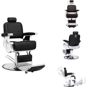 vidaXL Kappersstoel - Kappersstoelen - Kapper Stoel - Kapper Stoelen - Kappersstoel 68x69x116 cm kunstleer zwart