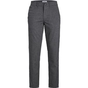 JACK & JONES Ollie Louis Winter Chino regular fit - heren chino - donkergrijs herringbone - Maat: 28/32