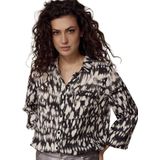 Tramontana - Blouse - Zwart - Print met Zilverlurex