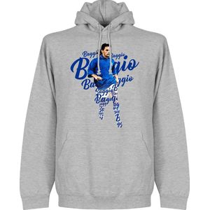 Roberto Baggio Italië Script Hoodie - Grijs - L