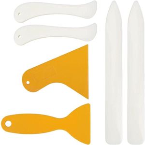 Bone Folder Papier Creaser Set - Vouwen Scoren Burnishing Crafting Scrapbooking Origami Gereedschap met 2 stks Scrapper voor DIY Boekbinden Papier Lederen Ambachten Quilten - 2 Sets