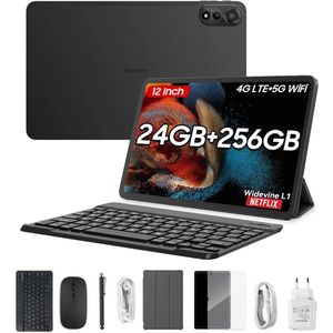 Blackview MEGA 2 Tablet Sets - Android 15 - 4G LTE+WiFi - 12 Inch - 24GB RAM - 256GB - Widevine L1 - 9000mAh - Grijs