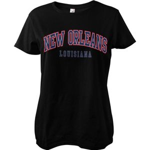 New Orleans Louisiana Girly Tee Damen T-Shirt Black-2XL
