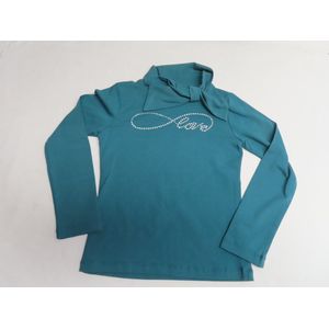 T-Shirt met lange mouw - Meisje - Groen Pato - Sjaalkraag - 6 jaar 116