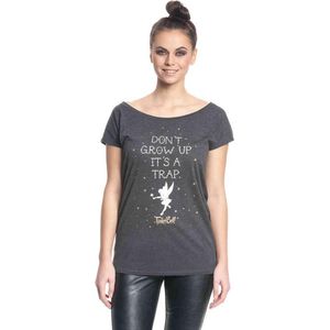 Peter Pan Tinker Bell - Don't Grow Up Dames T-shirt - gemêleerd donkergrijs - S