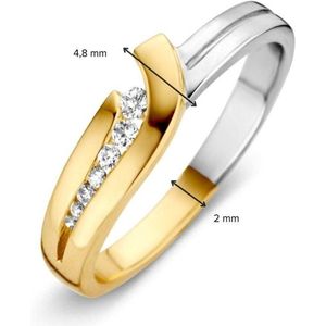 Ring bicolor zirkonia