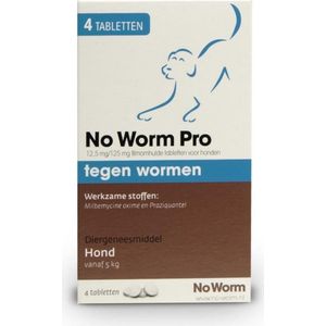 Exil No Worm Pro - Hond - 4 Tabletten