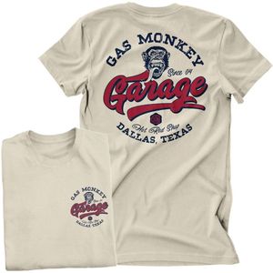 Gas Monkey Garage GMG Hot Rod Shop Logo T-Shirt GMG-1-GMG104-H57-5 Khaki-S