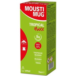 Moustimug Tropical Maxx 50% DEET Spray - 75 ml
