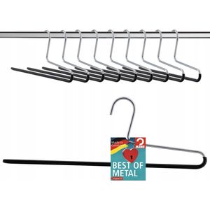 MAWA KH35 - Hanger - Zwart - Antislip Coating - Set van 10