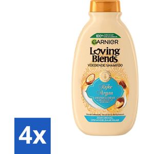 Garnier - Loving Blends - Shampoo - Rijke Argan - Zeer Droog Onhandelbaar Haar - 300 ml - Voordeelverpakking - 4 stuks
