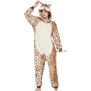 Luipaard onesie maat S - Dieren – Verkleedkleren - kinderen - jongens - meisjes - Huispak