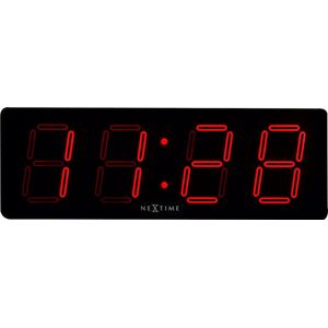 Wandklok NeXtime 51.5 x 18 x 4.5 cm, plastic, 'Big D' NE-3059