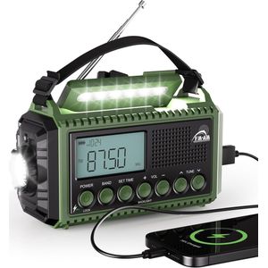 Noodradio - Noodpakket - Noodradio's - Powerbank zonneenergie - Noodpakket voor thuis - Noodpakket oorlog - Noodradio solar opwindbaar - Noodradio opwindbaar en batterij - Noodrantsoen