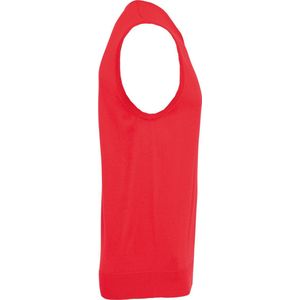 Pullover/Cardigan Heren XXL Kariban V-hals Mouwloos Red 50% Katoen, 50% Acryl
