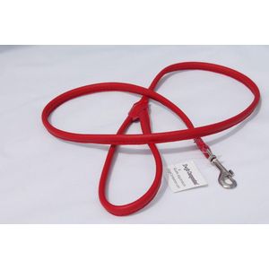 Dog's Companion - Leren Hondenriem - Lengte: 180 cm x 8 mm - Rood