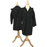 ARTG® Boyzz & Girlzz - Kinder Badjas met Capuchon - Zwart - (Black) - Maat 116/128