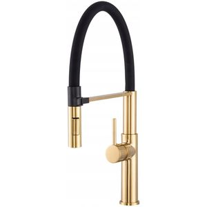 Keukenmengkraan VENTO NEW GOLD met uittrekbare spuit