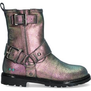 BunniesJR 224866-998 Meisjes Biker Boots - Multicolor - Suède - Gesp Met Rits