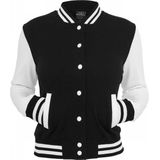 Urban Classics - 2-Tone Sweat College jacket - L - Zwart/Wit