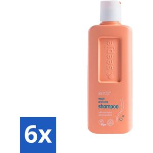 6 x Seepje - Repair & Care Shampoo - Versterkt en Herstelt het Haar - 300 ml - Herstellende Shampoo - Haarverzorging - Beschadigd Haar - Droog Haar - Natuurlijke Shampoo