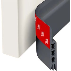 Bovista Tochtstrip - Tochthond - Windstopper - Deurborstel - Tochtband - Tochtstopper - Tochtkussen - Kussen Voor Deur - Draft Stopper - Grijs