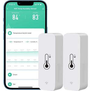 Lexium - Wifi Thermometer - Hygrometer - Luchtvochtigheidsmeter - Thermometer App