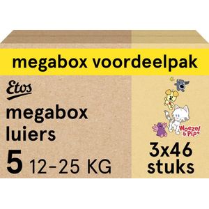 Etos Woezel & Pip Luiers Junior - Maat 5 - 12 tot 25kg - 138 stuks (3 x 46 stuks)