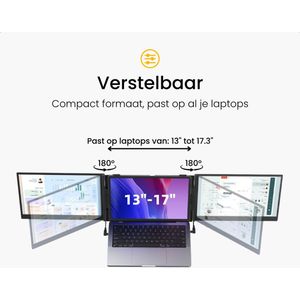 Blerron Flex - Portable Monitoren - 14 Inch - Lichtste model (1 KG) - Draagbare Monitor - Portable Monitor - Beeldscherm - 1920x1080 FHD