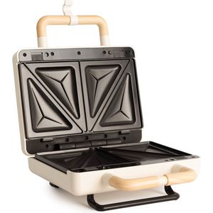 CREATE STONE 3 IN 1 STUDIO Sandwich/wafel grill - Verwisselbare grillplaten - Verticale opslag - Beige