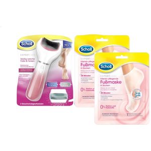 Scholl Velvet Smooth Elektronische pedi Diamond Voetvijl + 2 x Paar HYDRATERENDE PEDIMASK COCOS NUCIFERA OLIE-Eeltsokken-Huidverzorging-Eelt verwijderaar-Scholl-Voetvijl-Eelt Sokken-Scholl Velvet Smooth.