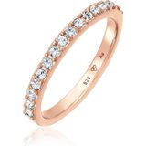 Elli - Damesring - Grijs - 56 MM - 925 Sterling Zilver - Swarovski®-kristallen