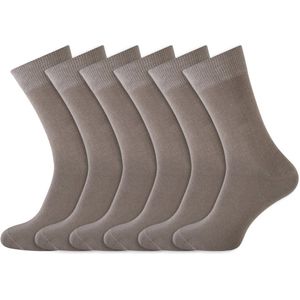 Heren sokken | Katoenen sokken | Merk: Basset | Kleur: Khaki | Maat: 39 t/m 50 | 6 Paar