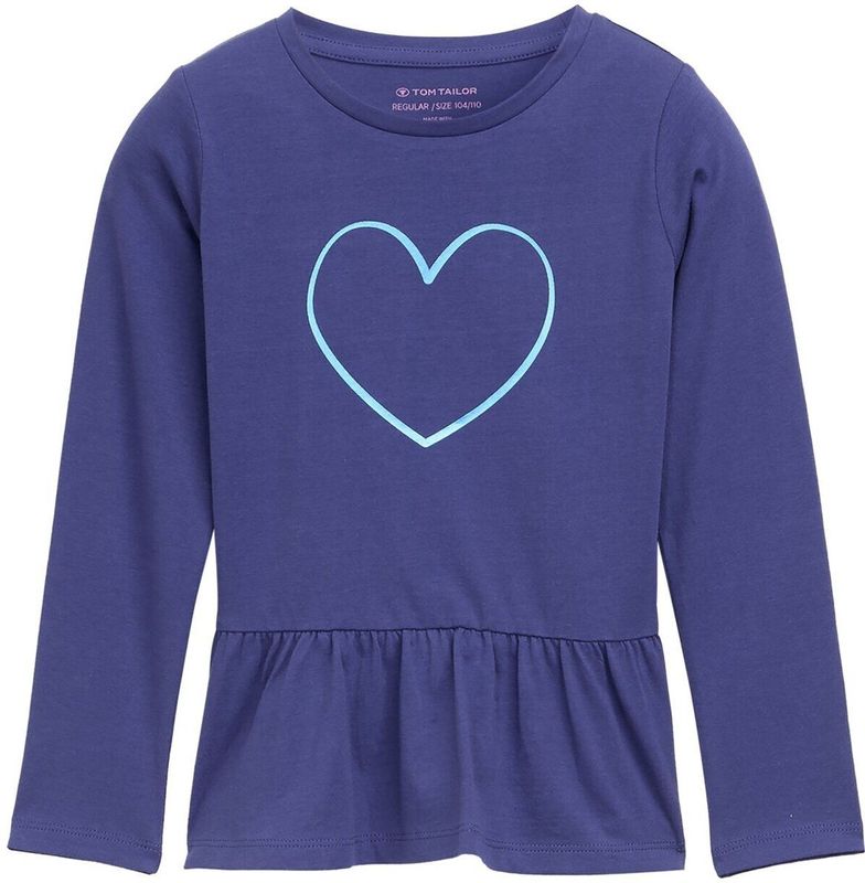 TOM TAILOR - Shirt - Navy - Lange Mouwen - Normale Pasvorm