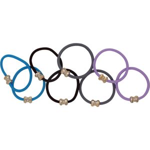 Jessidress Elastiekjes Sterke Haar Elastieken met strikje - Paars