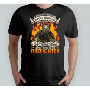I Own it forever the title Firefighter - T Shirt - Firefighters - FireHeroes - BraveBrigade - RescueTeam - Brandweer - BrandHelden - MoedigeBrigade - Reddingsteam