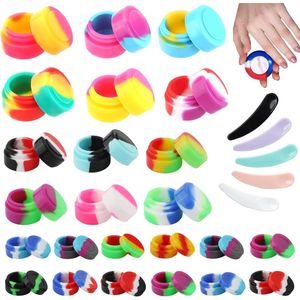 Silicone Dab Containers met Lunar Scoop – 24 Stuks 3-5ml + 5 Stuks Moon Scoops – Draagbaar, Luchtdicht Deksel, Multifunctioneel voor Wax, Olie en Andere Producten