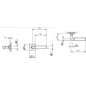 Tupai 4071 5SQ Deurkruk Nikkel Parel - Vierkant Rozet