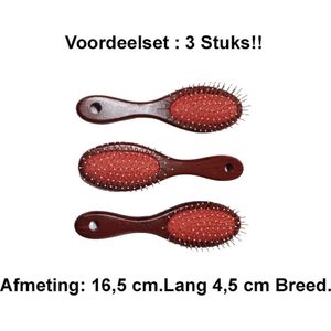 Rojafit Pneumatische Haarborstel - metalen pennen met geparelde nopjes - 16 cm. Voordeelset 3 Stuks!!