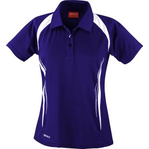 Spiro Dames/dames Sport Team Spirit Performance Polo Shirt (Marine / Wit)