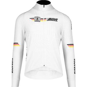 BIORACER Fietsshirt Heren Lange Mouw - Official Team BDR - Model 'Icon Tempest' - Wit - Maat S - Fietskleding Heren