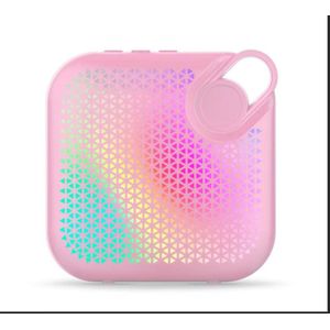 Kleurrijke licht-, krachtige bas- en handige draadloze Bluetooth-luidspreker voor op het bureau - roze