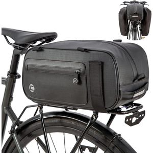 Fiets Bagagedragertas, waterdicht, 23 liter, fietstas voor bagagedrager, schaalbaar, fietstas achter, 3-in-1 zadeltas, reizen, camping, vouwfiets, mountainbike, racefiets