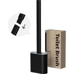 Knaak WC Borstel met houder zwart - Zwarte toiletborstel - duurzame wc borstel - Duurzame toiletborstel