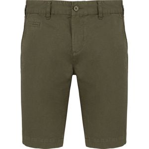 Bermuda/Short Heren 44 NL (38 FR) Kariban Washed Light Khaki 100% Katoen