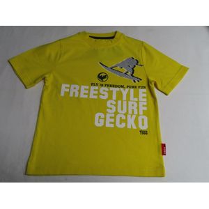 T shirt - Korte mouwen - Jongens - Geel - Gecko - Surf - 6 jaar 116