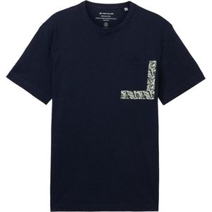 Tom Tailor T-shirt T Shirt Met Borstzak 1041791xx10 10668 Mannen Maat - XL