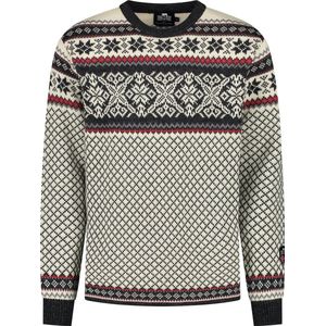 Norfinde Noorse trui - ronde hals - 100% kamgaren wol - gebroken wit